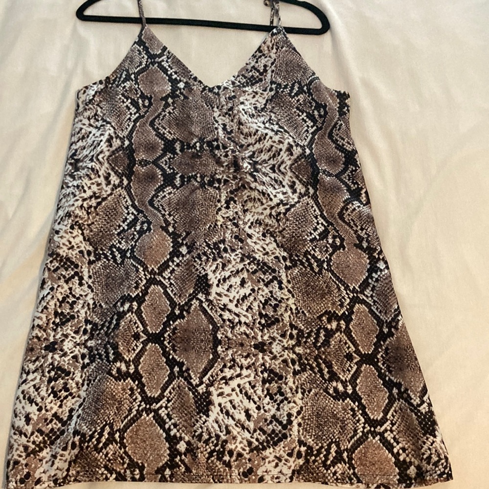 Shein Snakeskin Silk Dress
